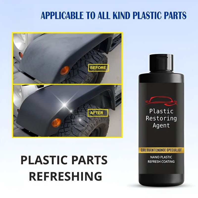 VISIONEX Plastic Restoring Agent Car Maintenance Specialist Nano Plastic Refresh Coating Restore Shine On Plastic & Leather Parts On Car & Bikes | Reduce Dust Accumulation | Each 100Ml, Pack Of 2 - Image 5