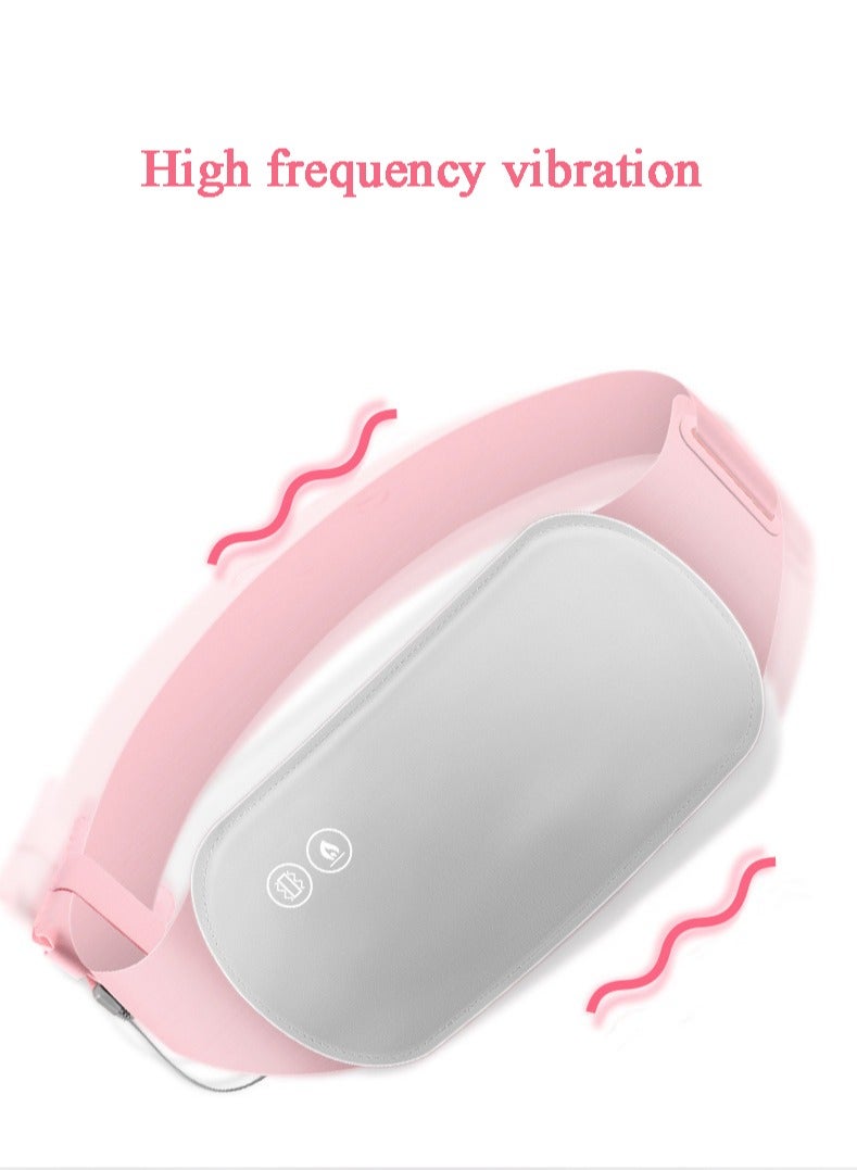 WHO Heating Pad, Electric Crodless Heating Pad with 3 Heat Levels and 4 Vibration Massage Modes, Portable Fast Heating Belt for Back Pain Relief Waist Abdomen for Women and Girl  - Image 1