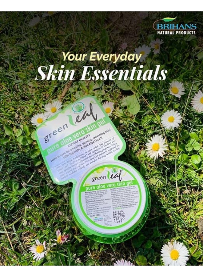 جرين ليف جل الصبار النقي من جرينليف 120 غرام - جل متعدد الأغراض مهدئ للوجه والجسم، غير دهني، مستوحى من الطب الأيورفيدي. - Image 3