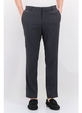 Van Heusen Men Slim Fit Solid Dress Pants, Grey  - Image 1
