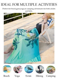 DUNISO Oversized Beach Towel, 150*75cm Microfiber Beach Towels, Quick Dry Towel for Swimmers Sand Proof Beach Towels for Adults Kids, Cool Pool Towels Beach Accessories Absorbent Towel for Travel Swim Yoga  - Image 4