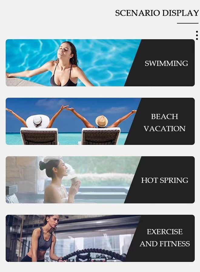 DUNISO منشفة شاطئ كبيرة الحجم، 150*75 سم من الألياف الدقيقة، منشفة سريعة الجفاف للسباحين، منشفة مقاومة للرمال للبالغين والأطفال، منشفة بركة رائعة، ملحقات الشاطئ، منشفة ماصة للسفر والسباحة واليوغا - Image 2