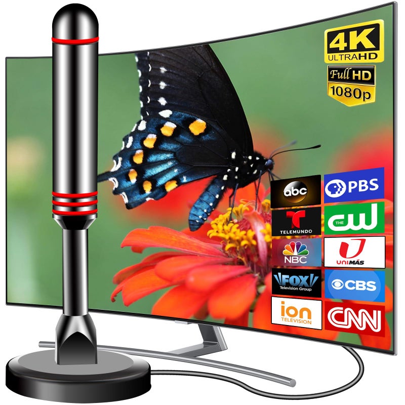 ATVFuture TV Antenna for Smart TV Indoor, 2026 Digital Indoor Antennas with Strong Magnetic Base, 360Â°&Long Range Reception TV Antenna for Local Channels, Easy Setup Digital HD Antenna for TV Without Cable - Image 1
