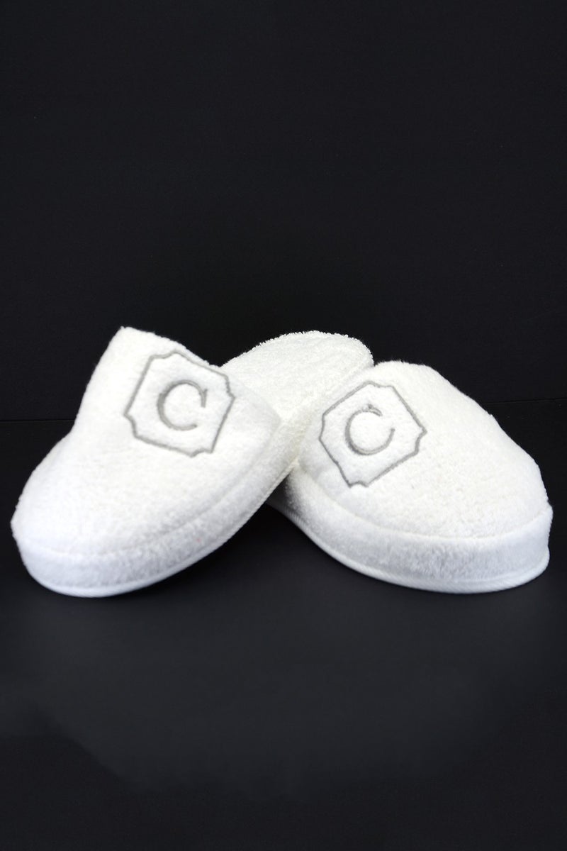 Esdense C Letter Embroidered Towel Bathroom Slippers Home Hotel Slippers Non-Slip Thick Sole Daily Slippers - Image 3