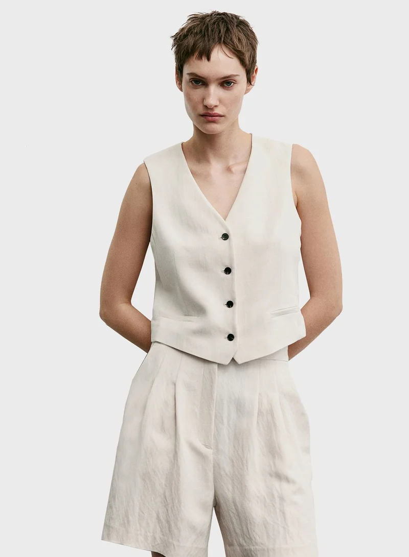 H&M Button Detail Waist Coat