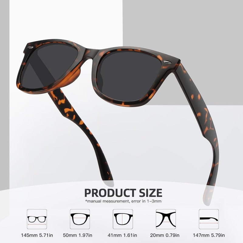 MEETSUN Polarized Sunglasses for Men and Women - Classic Retro Square Frame with UV Protection - Image 4