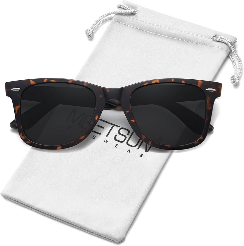 MEETSUN Polarized Sunglasses for Men and Women - Classic Retro Square Frame with UV Protection - Image 1