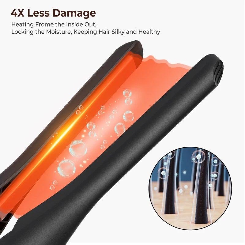 UKLISS Small Flat Iron for Short Hair, Temperature Adjustable Pencil Flat Iron Fast Heat Up, 3/10 Inch Beard Straightening Iron - Image 5