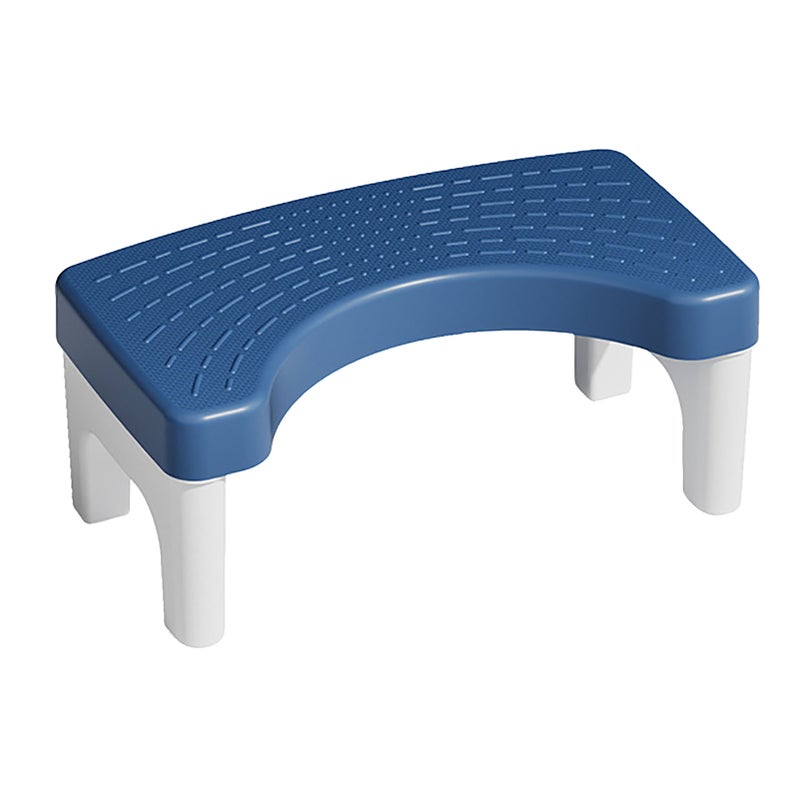 Toilet Stool Navy Blue: Anti-Slip Design Squatting Toilet Stool - Heavy-Duty Stability Poop Stool for Kids, Adults, Home Bathrooms - Image 4