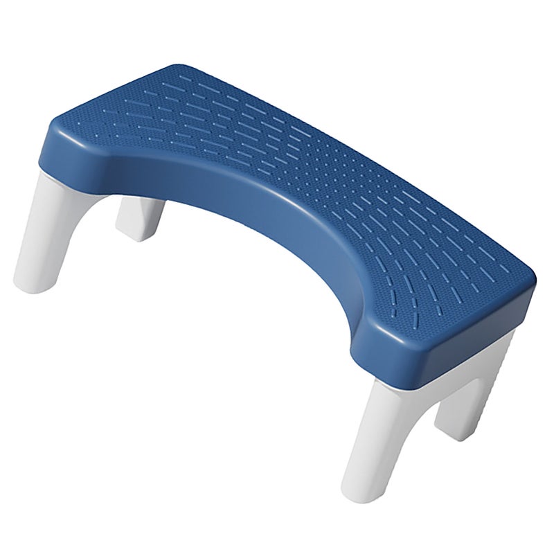 Toilet Stool Navy Blue: Anti-Slip Design Squatting Toilet Stool - Heavy-Duty Stability Poop Stool for Kids, Adults, Home Bathrooms - Image 2