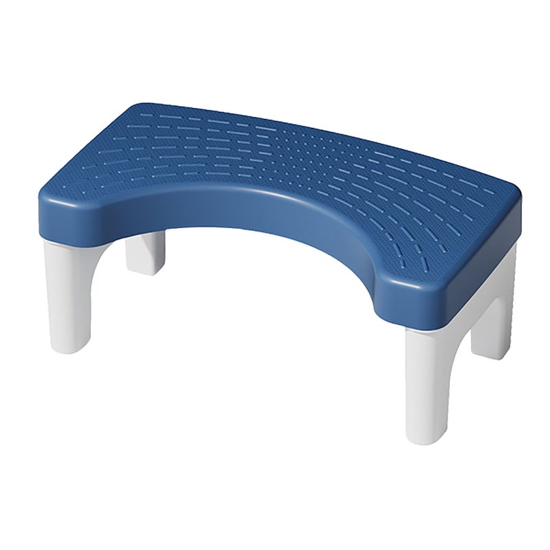 Toilet Stool Navy Blue: Anti-Slip Design Squatting Toilet Stool - Heavy-Duty Stability Poop Stool for Kids, Adults, Home Bathrooms - Image 1