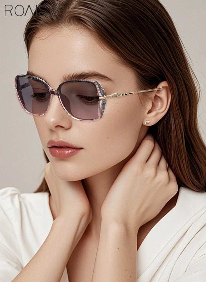 roaiss Women's Polarized Butterfly Sunglasses, UV400 Protection Sun Glasses with Stylish Temples, Fashion Anti-glare Sun Shades for Women with Glasses Case for Street Photography, Outdoor Vacation, Beach - Image 2