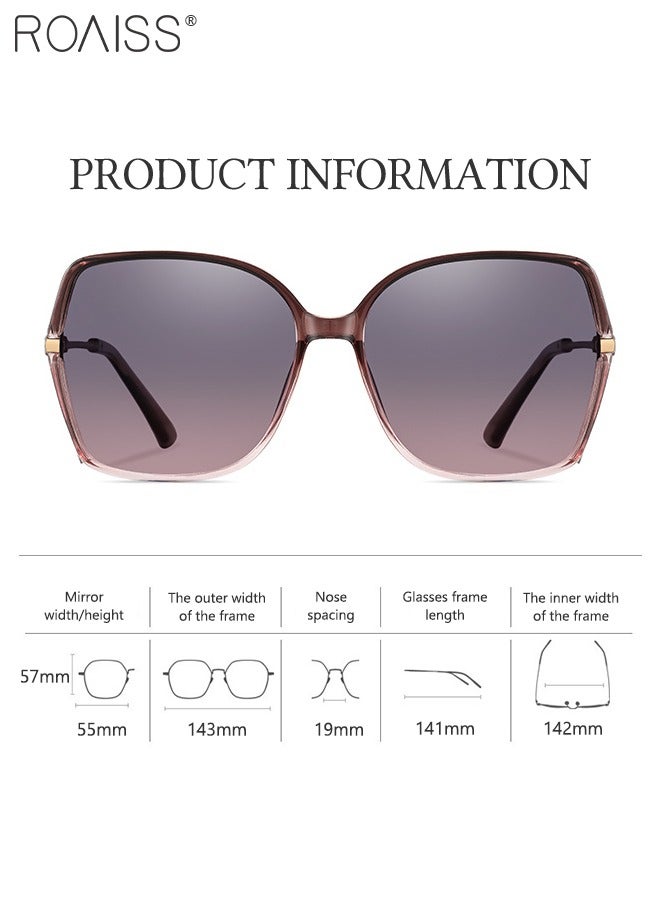 roaiss Women's Polarized Butterfly Sunglasses, UV400 Protection Sun Glasses with Stylish Temples, Fashion Anti-glare Sun Shades for Women with Glasses Case for Street Photography, Outdoor Vacation, Beach - Image 3