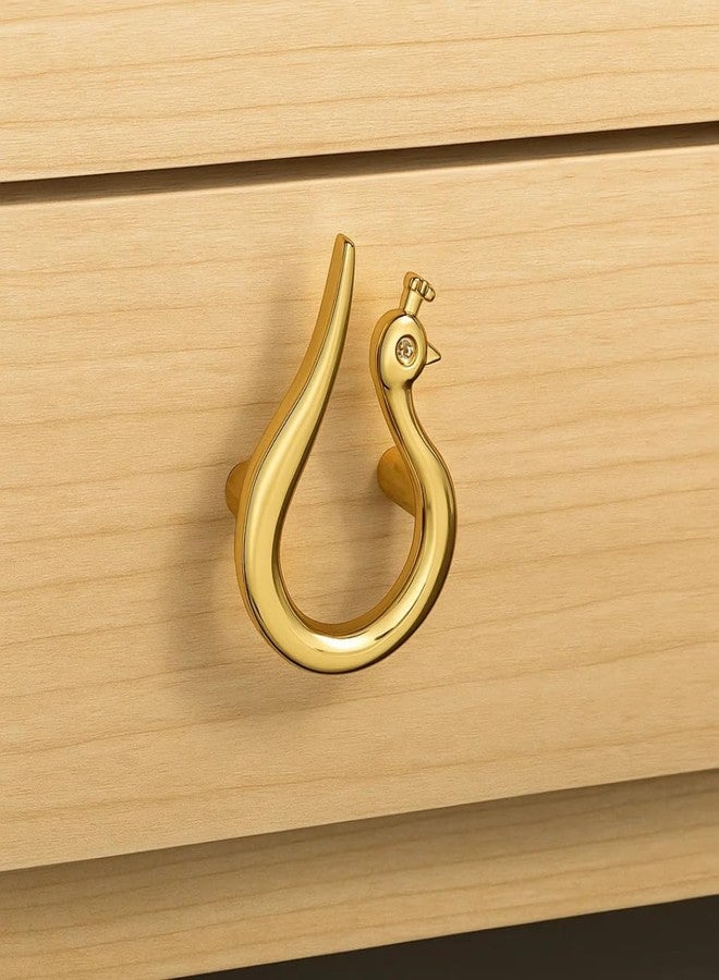مقابض أدراج/خزائن مزخرفة من كريشنا بريا، مطلية بالذهب، (ذهبي، 3 قطع، عبوة) - Image 4