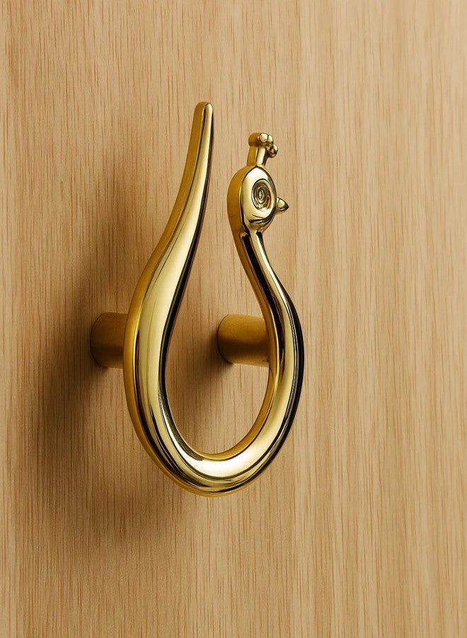 مقابض أدراج/خزائن مزخرفة من كريشنا بريا، مطلية بالذهب، (ذهبي، 3 قطع، عبوة) - Image 1