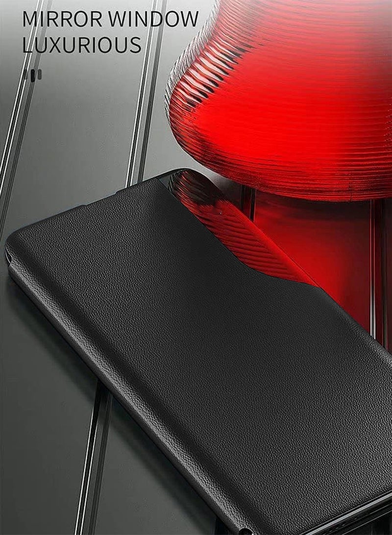 Wtech Xiaomi 15 Ultra 5G 2025 Smart Mirror Window Flip Phone Case Auto Sleep Wake Cover - Black - Image 5