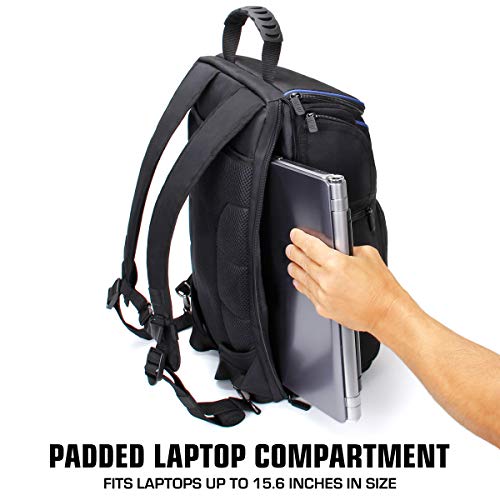 USA Gear Camera Backpack for Photographers DSLR/SLR/Mirrorless Photography Camera Bag with Laptop Compartment, Waterproof Rain Cover & Tripod Holder, Compatible with Canon/Nikon/Sony (Blue) - Image 3