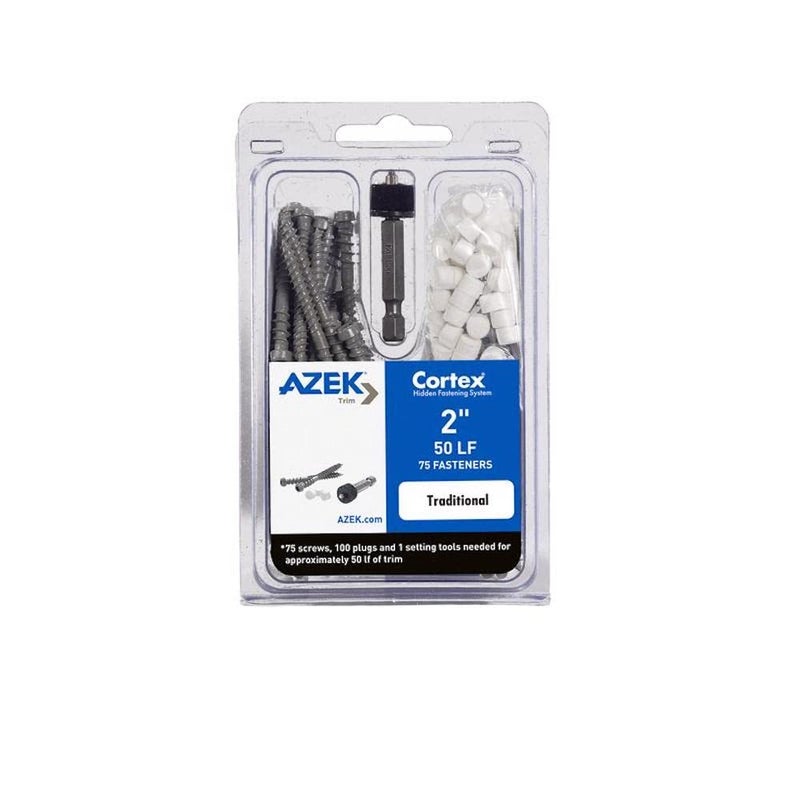 FastenMaster Cortex Concealed Fastening System 50 lin ft with 2" Screws For Use With AZEK Traditional Trim - Image 5