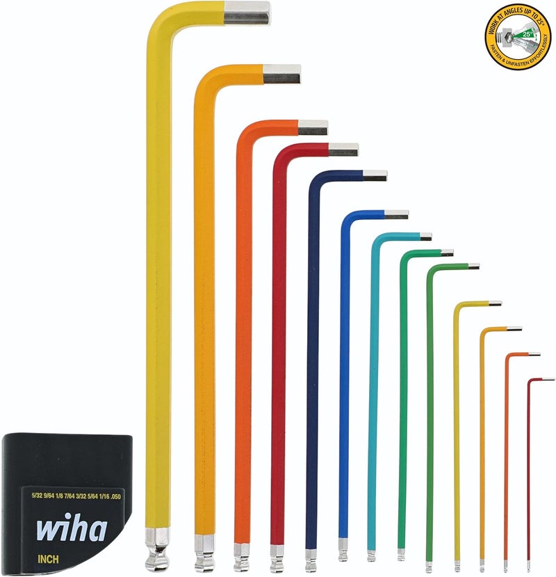 Wiha 13 Piece Ball End Color Coded Hex LKey Set  Inch - Image 3