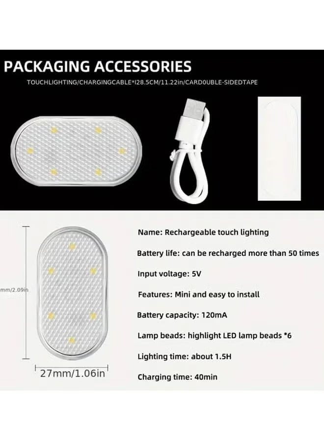 QZ In-Car Wireless Led Lights - The Ceiling Lights, Flashlight Lighting Lamps And Door Lighting Lamps That Can Be Charged Via Usb Can Be Freely Attached To Any Position And Are Suitable For Night Lighting. - Image 4
