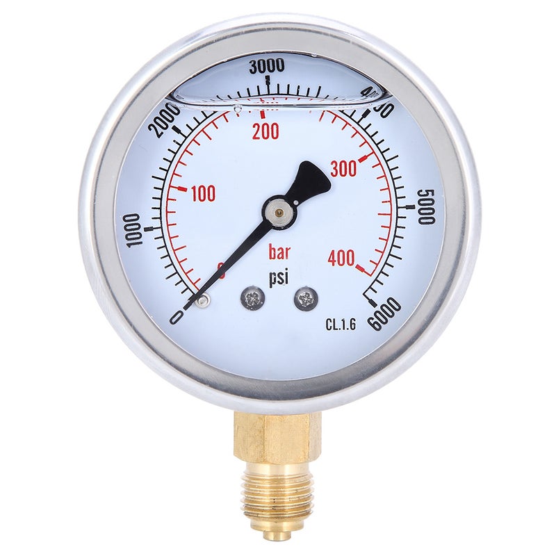 مقياس ضغط شعاعي مملوء بزيت Y60 TSPGG604400 بار 1/4 BSP لآلات المعدات - Image 3