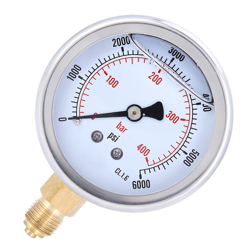 مقياس ضغط شعاعي مملوء بزيت Y60 TSPGG604400 بار 1/4 BSP لآلات المعدات - Image 1