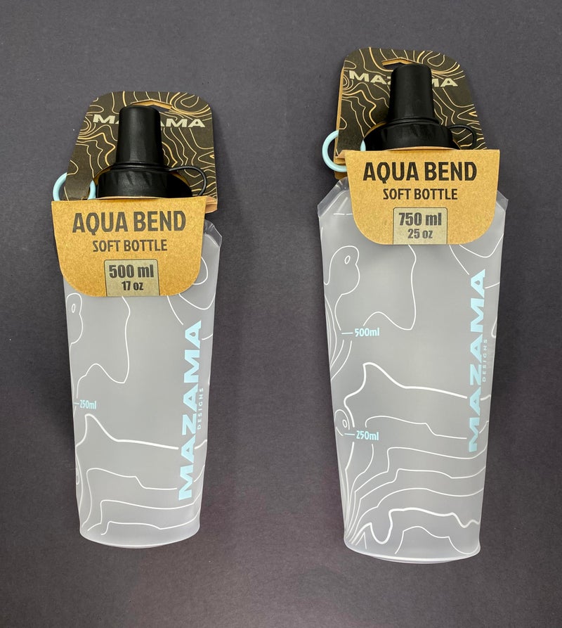 Mazama Aqua Bend Collapsible Soft Sport Water Bottle/Flask/Canteen. Ultralight and Eco-Friendly. Ideal for Running, Hiking, Cycling, Climbing. Fits Most Hydration Vests (Glacier, 500ml) - Image 2