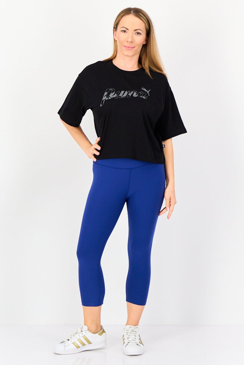 PUMA Women Sportswear Fit Short Sleeve Training T-Shirt, Black - Image 4