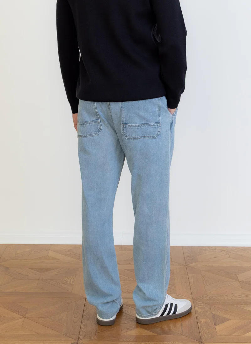 SHAPES SOFT DENIM JOGGER TROUSERS
