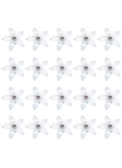 Wecoe Wecoe White Small Bling Decorative Flower Hair Clips for Women  20 Pcs Cute Mini Hair Accessories Gift Set for Wedding Birthday 