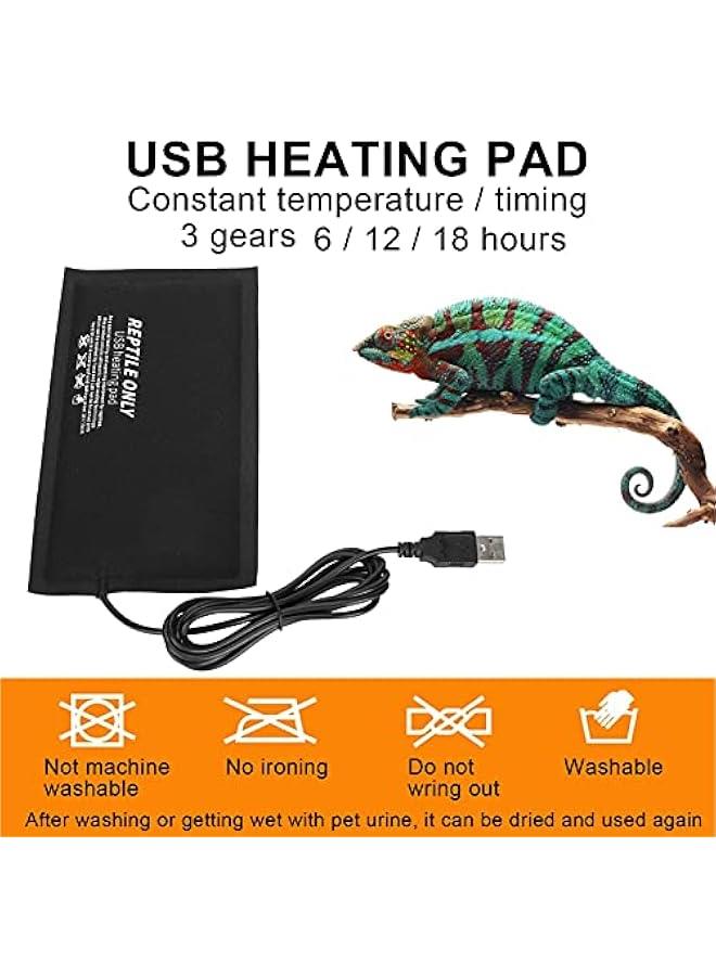 Generic Reptile Heat Pad , Constant Temperature 45¡æ Under case Warmer Reptile USB Heating Pad Fiber Cloth for Reptiles Snakes Lizard Hermit Crab tortoise (L) , Reptile USB Heating Pad USB Heat Pad USB Heat  - Image 2