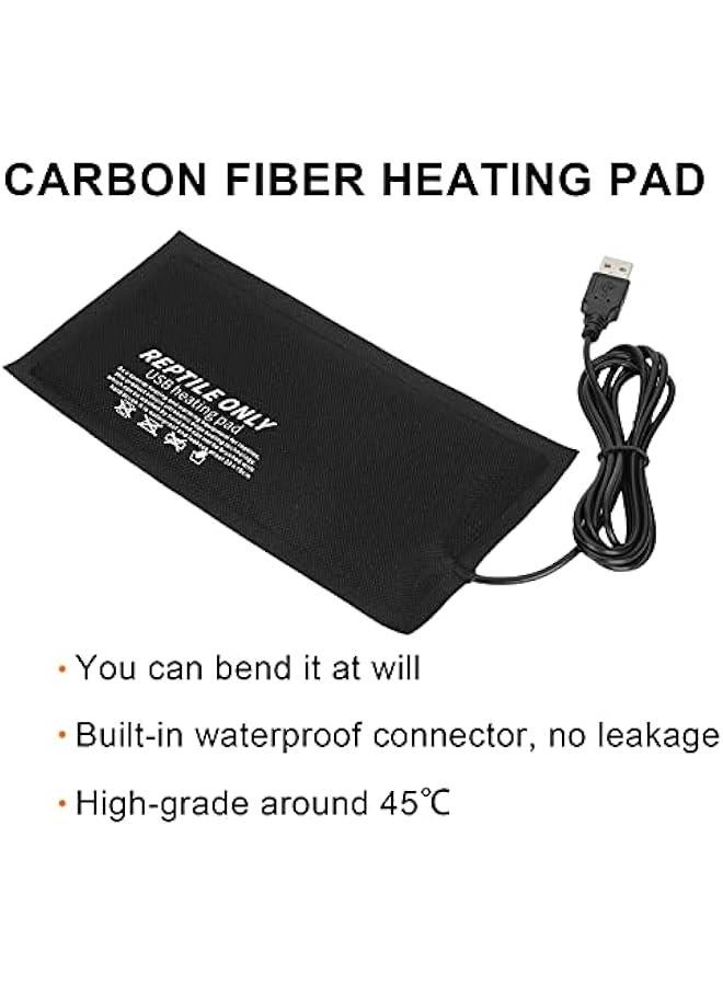 Generic Reptile Heat Pad , Constant Temperature 45¡æ Under case Warmer Reptile USB Heating Pad Fiber Cloth for Reptiles Snakes Lizard Hermit Crab tortoise (L) , Reptile USB Heating Pad USB Heat Pad USB Heat  - Image 4