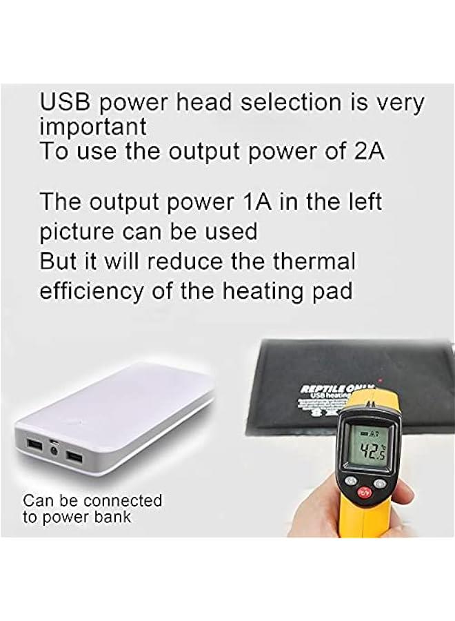 Generic Reptile Heat Pad , Constant Temperature 45¡æ Under case Warmer Reptile USB Heating Pad Fiber Cloth for Reptiles Snakes Lizard Hermit Crab tortoise (L) , Reptile USB Heating Pad USB Heat Pad USB Heat  - Image 5