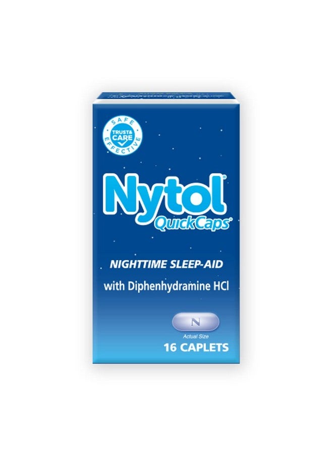 Nytol - Quick Caps Nighttime Sleep Aid Helps You Fall Asleep Fast 16 Caplets - Image 1