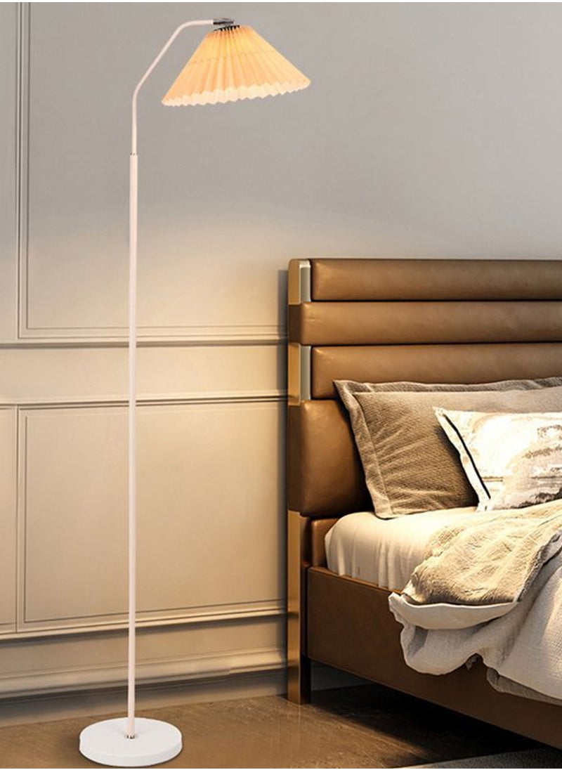 Sharpdo Modern Luxury Straight Pole Atmosphere Standing Floor Lamp Pleated Lampshade LED Three-Tone Lighting  - Image 3