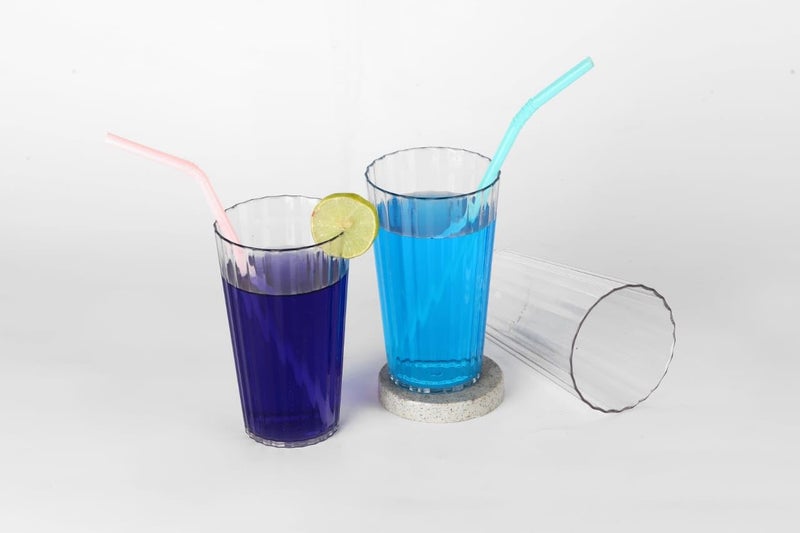 AKX Unbreakable Plastic Glass Set of 6300ml Water Juice Soda Beer Glasses Perfect for Kitchen Office Restaurant Bar - Image 4