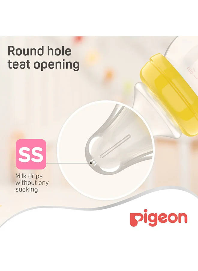 pigeon Peristaltic Plus Nipple With Ss Round Hole For 0+Months, 1Pc