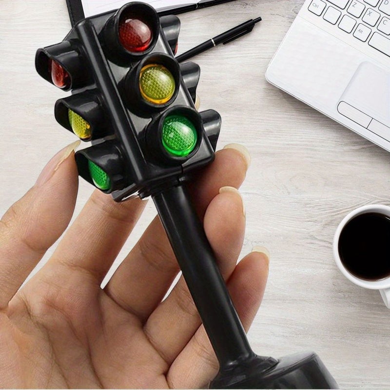 Lifelike Black Traffic Light Model Durable Plastic Car Home Decor Party Gift - Image 1