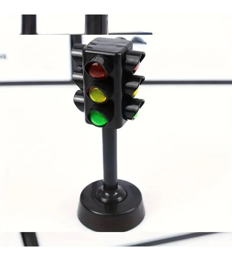Lifelike Black Traffic Light Model Durable Plastic Car Home Decor Party Gift - Image 4