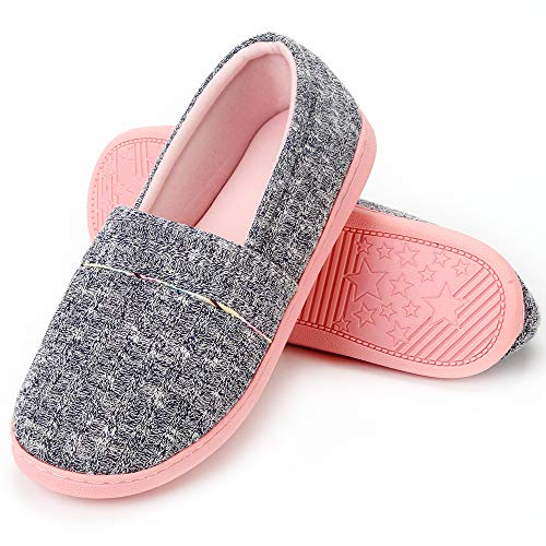 Urbancolor Women Washable Closed Back Indoor Slippers Anti-Slip House Slipper Breathable Home Shoes(6.5-7.5, Dark Blue) - Image 1