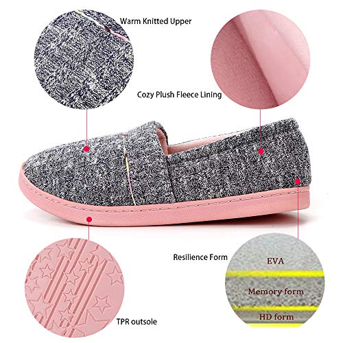 Urbancolor Women Washable Closed Back Indoor Slippers Anti-Slip House Slipper Breathable Home Shoes(6.5-7.5, Dark Blue) - Image 3