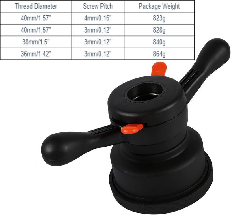 Keenso Wheel Balancer, Quick Release Tire Change Tool, Pressure Cup Hub Shaft Nut, 40mm/38mm/36mm Thread Diameter 3mm Pitch, for Car, Truck, SUV Maintenance - Image 2