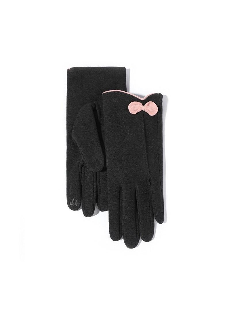 Golovejoy - Women's Warm Plush Windproof And Cold Proof Lovely Gloves - Image 1