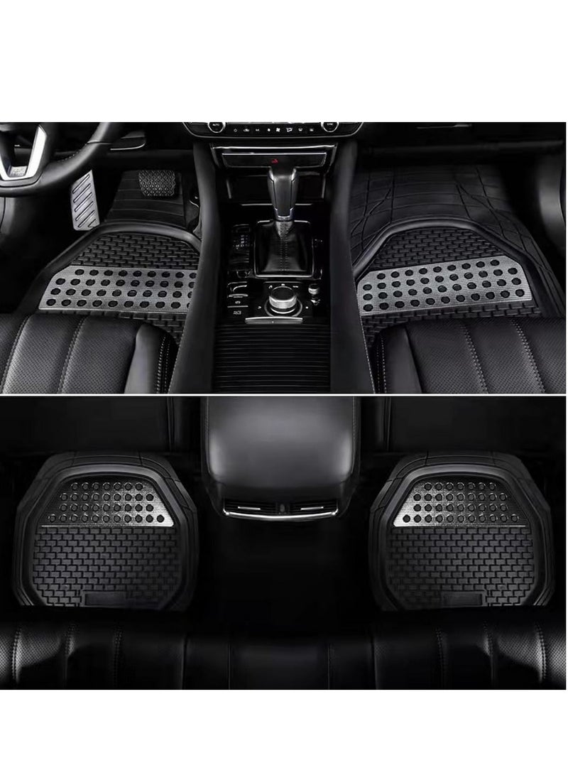 RATSAW Automotive Floor Mats All Weather Protection Heavy Duty Front Rear Rubber Cargo Mats Anti Slip Full Set Trimmable Contour Liners Universal Fit Car Protector Mats Odorless for Car SUV Van Truck 4 Pcs  - Image 2