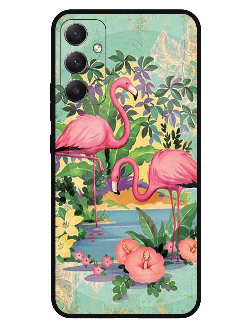 Theodor Protective Case Anti Scratch Shock Proof Bumper Cover For Samsung Galaxy M54 Pink Flamingoes - Image 1