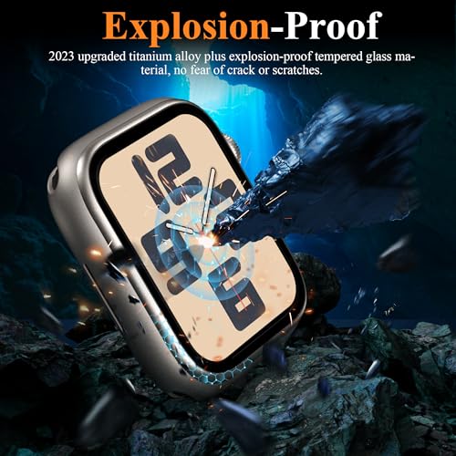 EWUONU [2 Pack] Tempered Glass Screen Protector for Apple Watch SE(2nd Gen)/SE Series 6/5/4 40mm, Metal Frame Full Coverage Waterproof Bubble-Free Anti-Scratch HD Clear Film for iWatch SE 2/SE/6/5/4 - Image 4