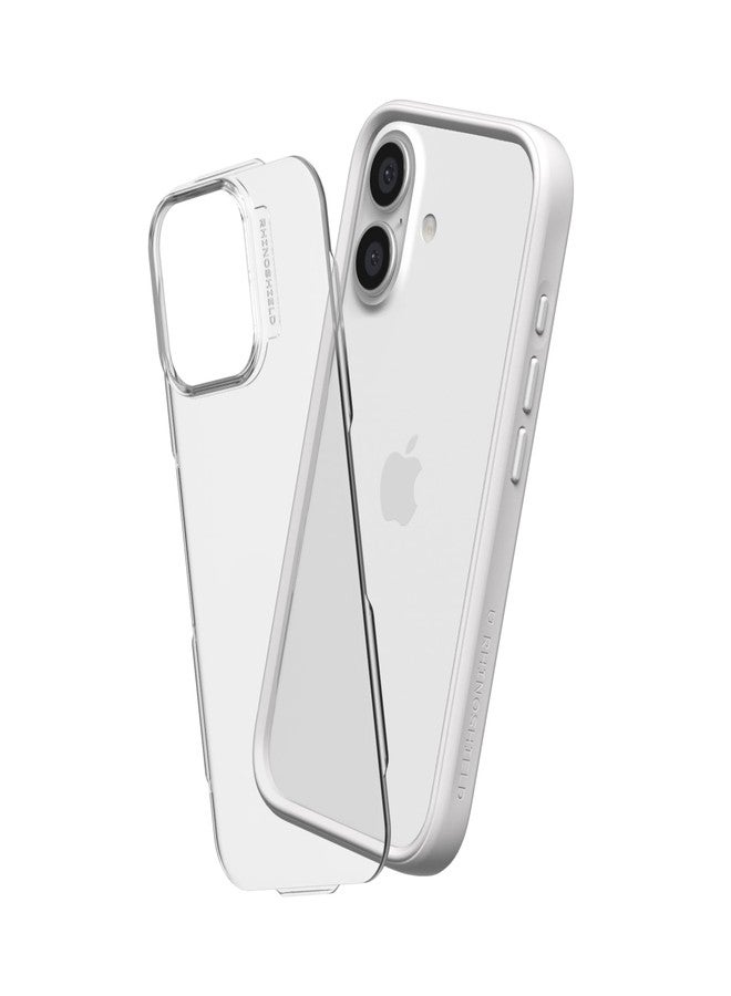 RhinoShield Modular Case Compatible with [iPhone 16] | Mod NX - Customizable Shock Absorbent Heavy Duty Protective Cover 3.5M / 11ft Drop Protection - White - Image 1