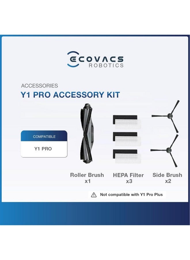 ECOVACS Original Accessory Kit for DEEBOT Y1 PRO Only (1 X Roller Brush, 2 X Side Brush & 3 X EPA Filter) | for Approx. 1 Year of Regular Usage (Not Compatible to Y1 PRO Plus or Any Other Model) - Image 2
