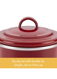 Ayesha Ayesha Curry Enamel on Steel Bacon Grease Can / Bacon Grease Container - 4 Inch, Red  - Image 5
