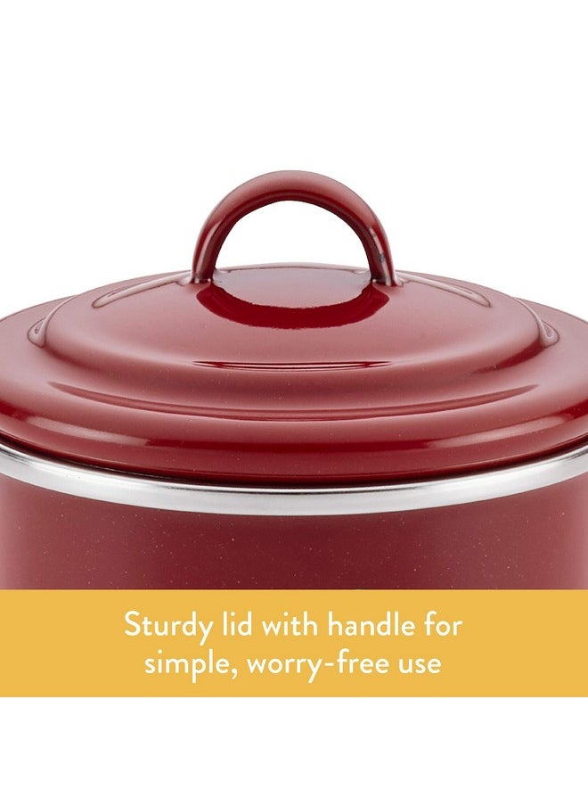 Ayesha - Ayesha Curry Enamel on Steel Bacon Grease Can / Bacon Grease Container - 4 Inch, Red - Image 1